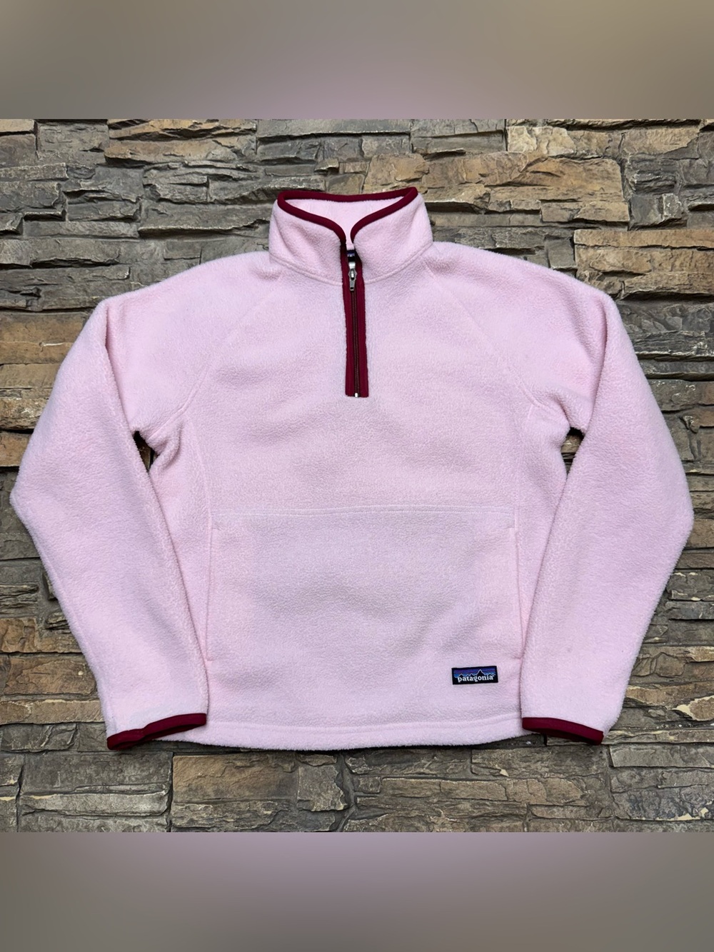 Vintage Patagonia Synchilla Fleece 1/4 Zip Sweatshirt Jacket Womens Small Pink